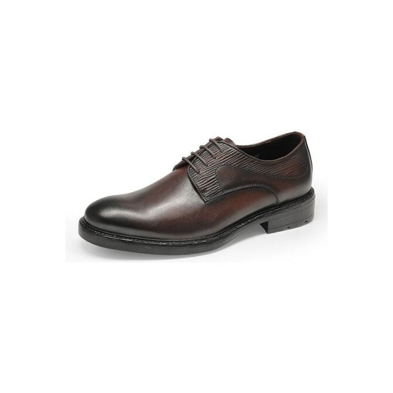 Formele Schoenen Heren Brogue-veterschoenen Met Exotisch Patroon - Koffie