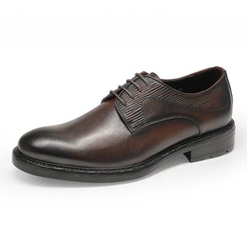 Formele Schoenen Heren Brogue-veterschoenen Met Exotisch Patroon - Koffie