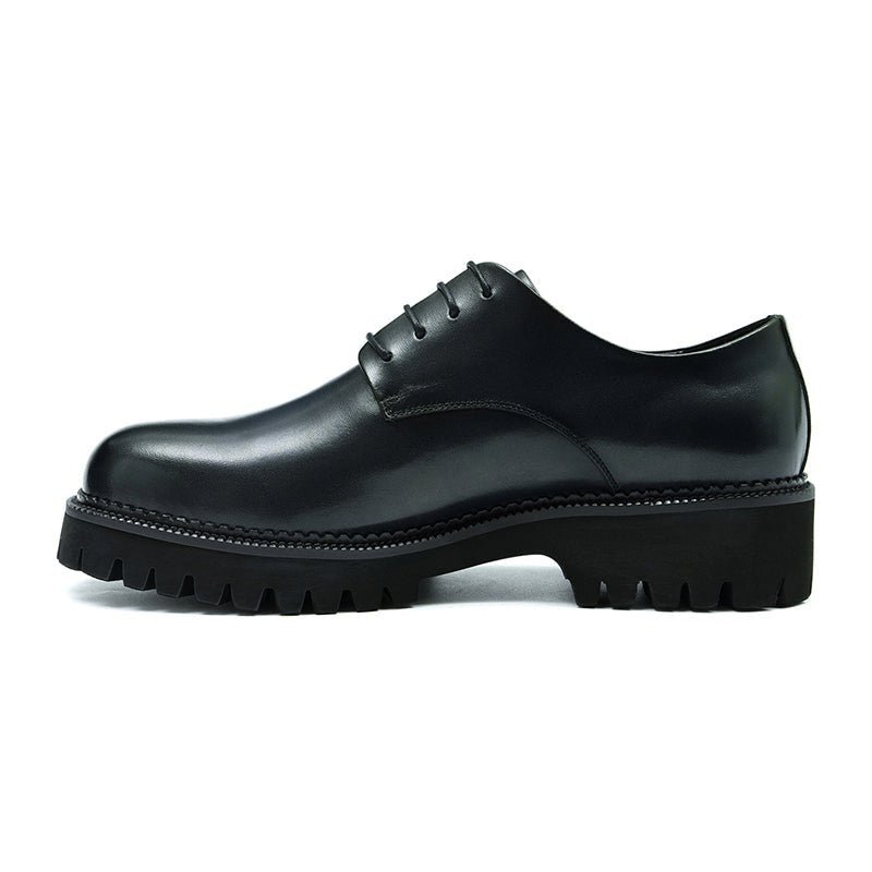 Formele Schoenen Heren Brogues Met Veters Rundleer - Zwart