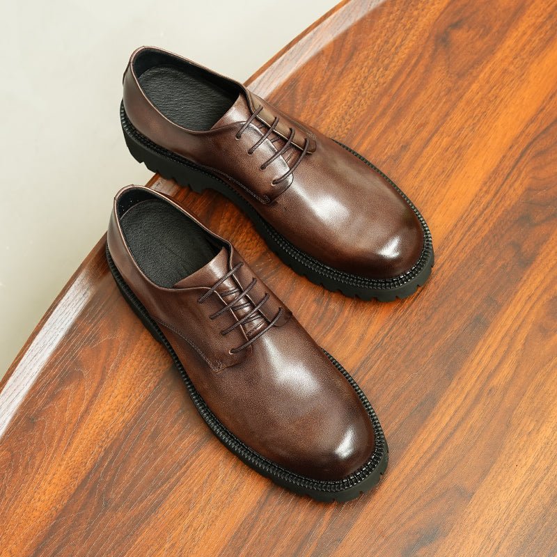 Formele Schoenen Heren Brogues Met Veters Rundleer - Koffie