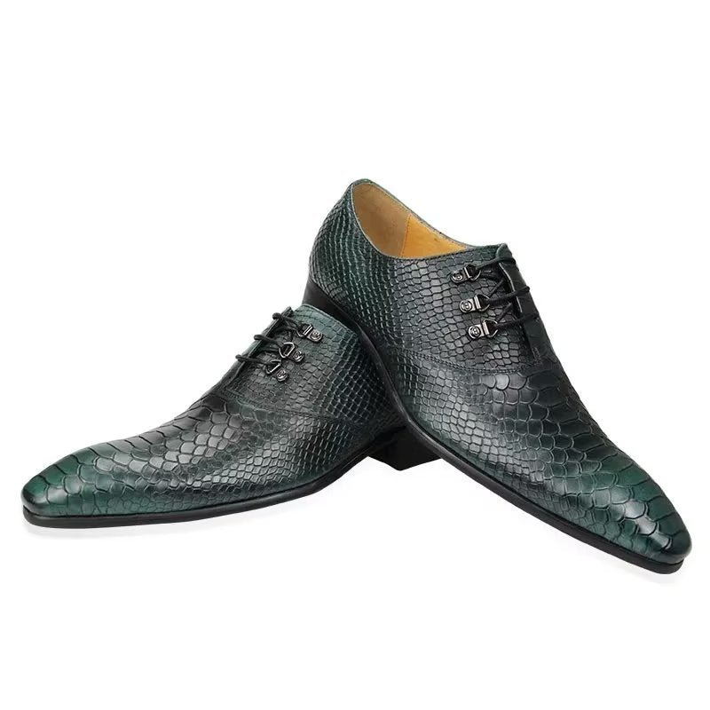 Formele Schoenen Heren Bruiloftsbrogues - Groen