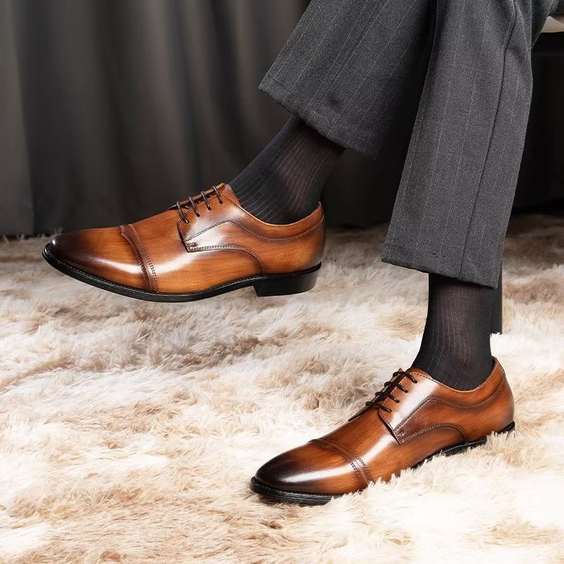 Formele Schoenen Heren Chique Derbies Nette - Koffie