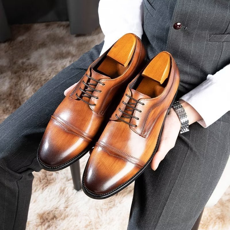 Formele Schoenen Heren Chique Derbies Nette - Koffie