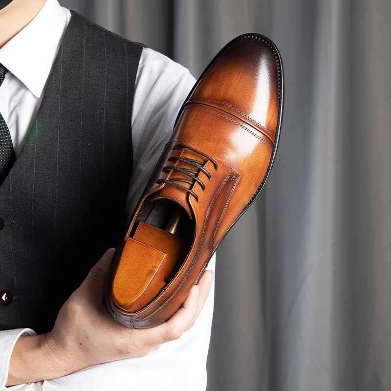 Formele Schoenen Heren Chique Derbies Nette - Koffie