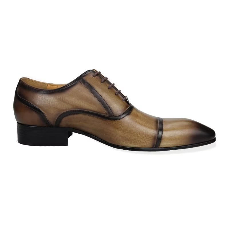 Formele Schoenen Heren Echt Leer Elegantie Bruiloftsbrogues - Bruin