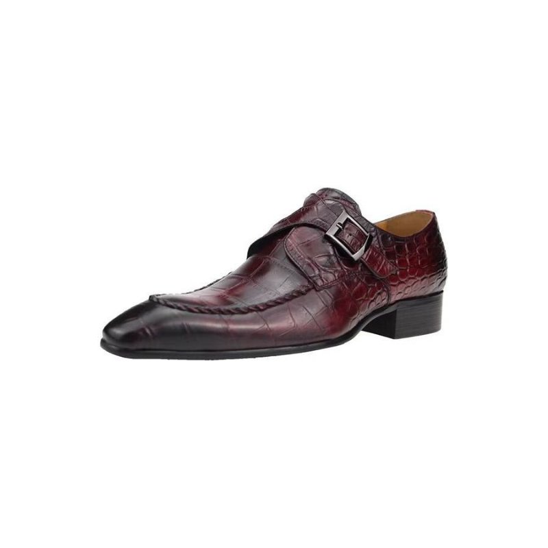 Formele Schoenen Heren Echt Leer Luxe Elegante Brogue Oxford-bruiloftschoenen - Rood