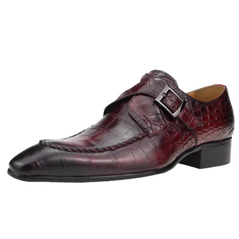 Formele Schoenen Heren Echt Leer Luxe Elegante Brogue Oxford-bruiloftschoenen - Rood