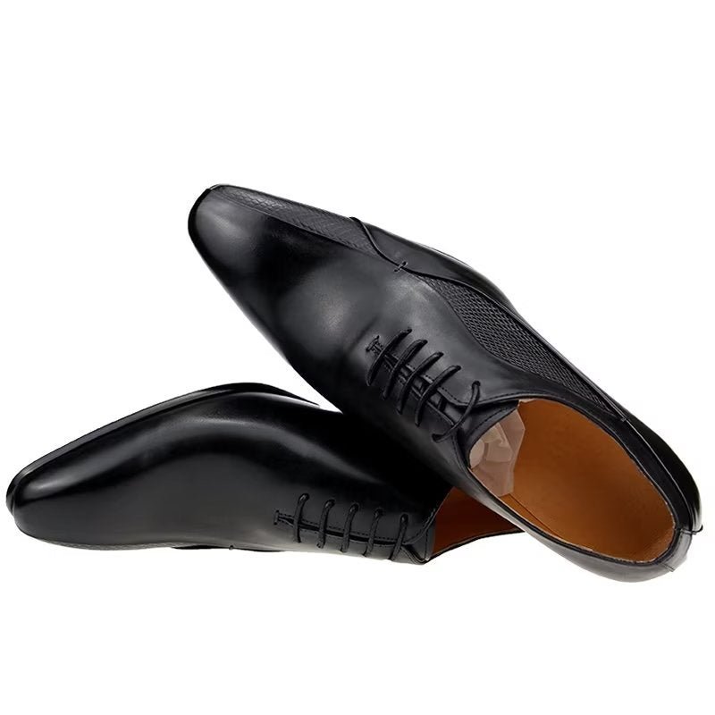 Formele Schoenen Heren Elegante Brogue-bruiloft Oxford-leren - Zwart