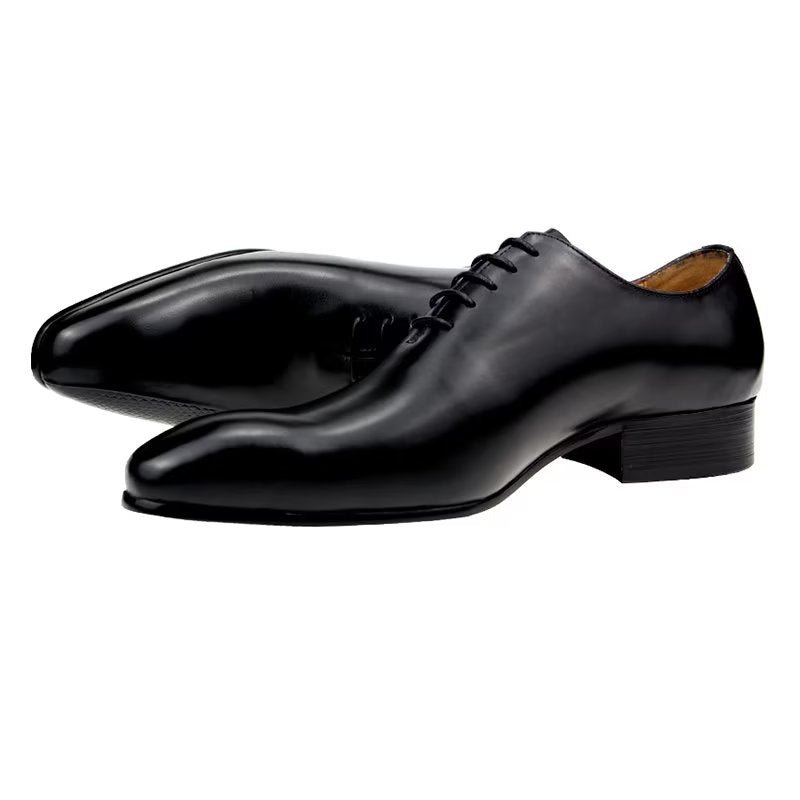 Formele Schoenen Heren Elegante Brogue-bruiloft Oxford-leren - Zwart