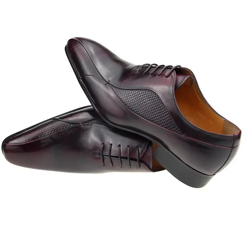 Formele Schoenen Heren Elegante Brogue-bruiloft Oxford-leren - Rood