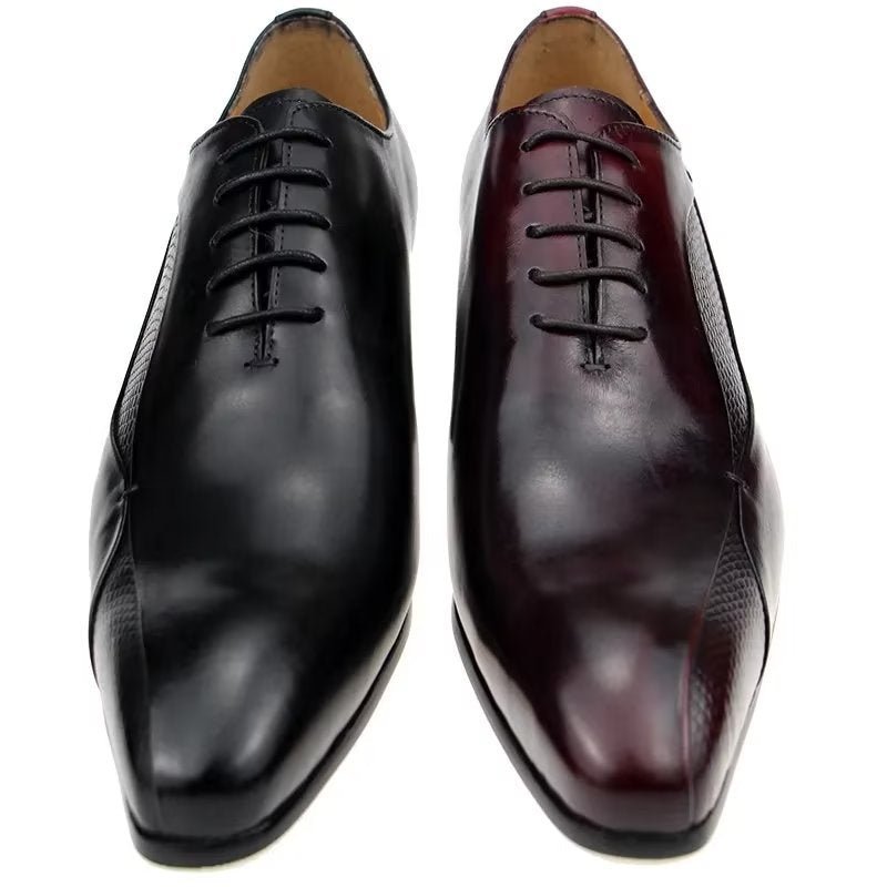 Formele Schoenen Heren Elegante Brogue-bruiloft Oxford-leren - Rood