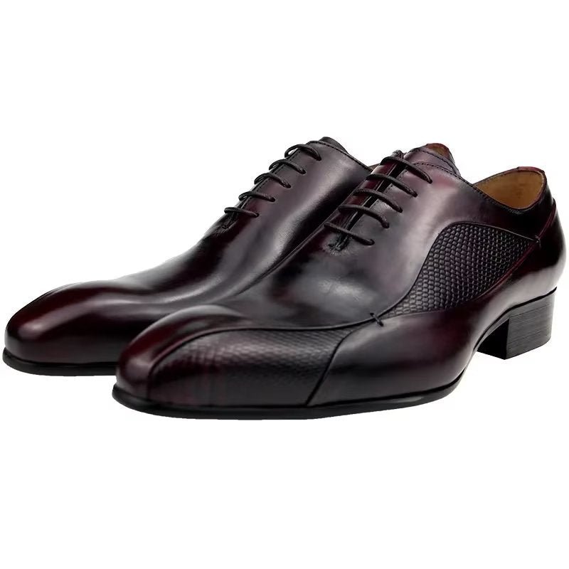 Formele Schoenen Heren Elegante Brogue-bruiloft Oxford-leren - Rood