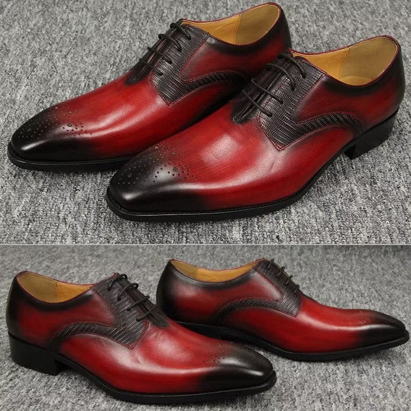 Formele Schoenen Heren Elegante Bruiloftsbrogues - Rood