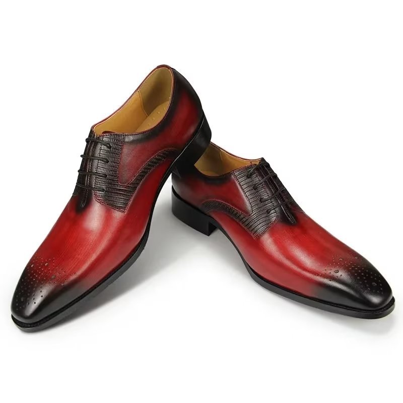 Formele Schoenen Heren Elegante Bruiloftsbrogues - Rood