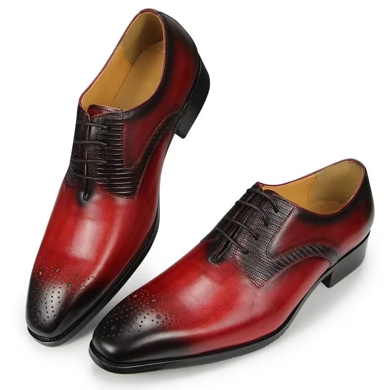 Formele Schoenen Heren Elegante Bruiloftsbrogues - Rood