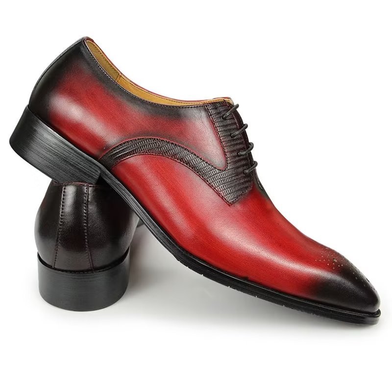 Formele Schoenen Heren Elegante Bruiloftsbrogues - Rood