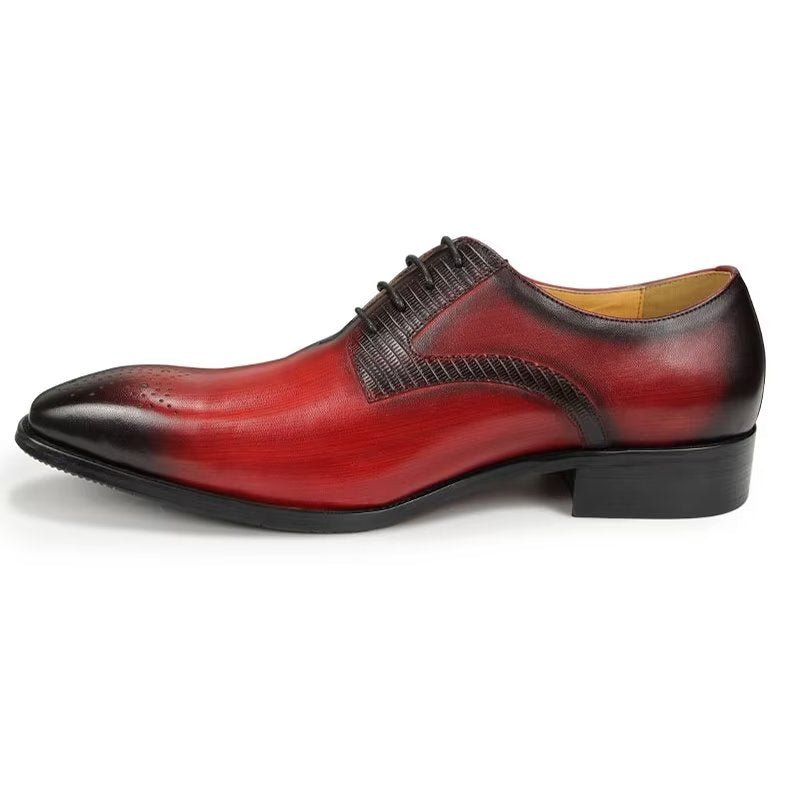 Formele Schoenen Heren Elegante Bruiloftsbrogues - Rood