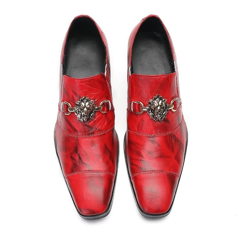 Formele Schoenen Heren Elegante Instapschoenen Kleding - Rood