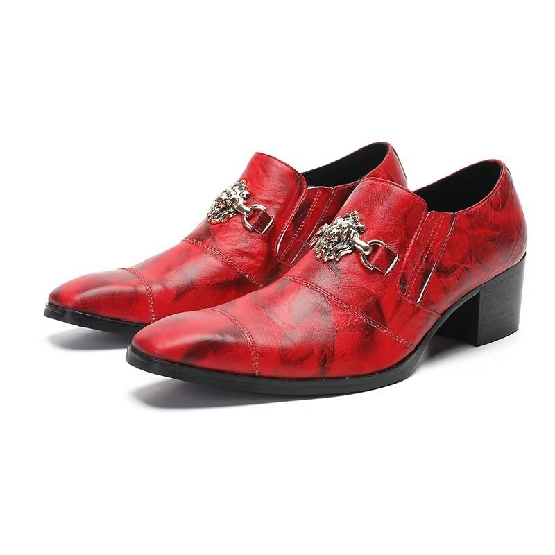 Formele Schoenen Heren Elegante Instapschoenen Kleding - Rood