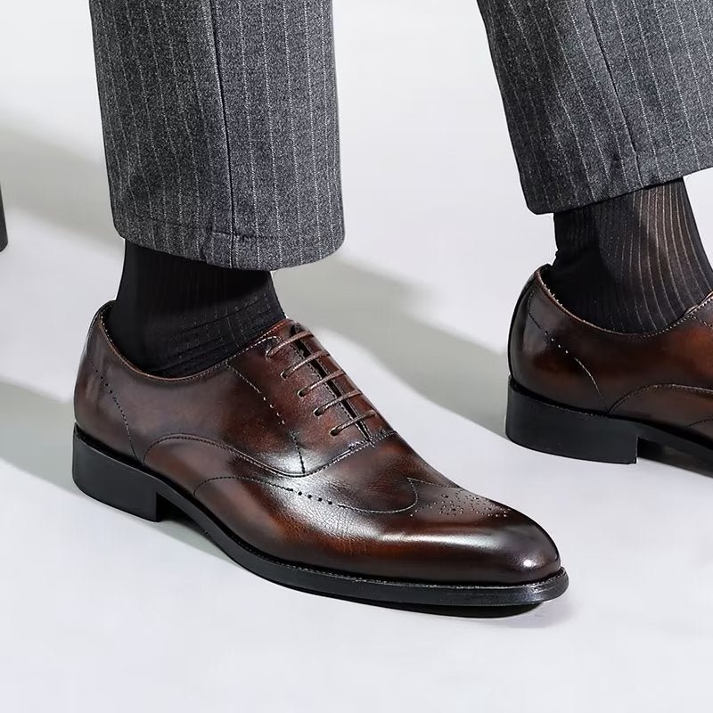 Formele Schoenen Heren Elegante Oxford-schoenen - Koffie