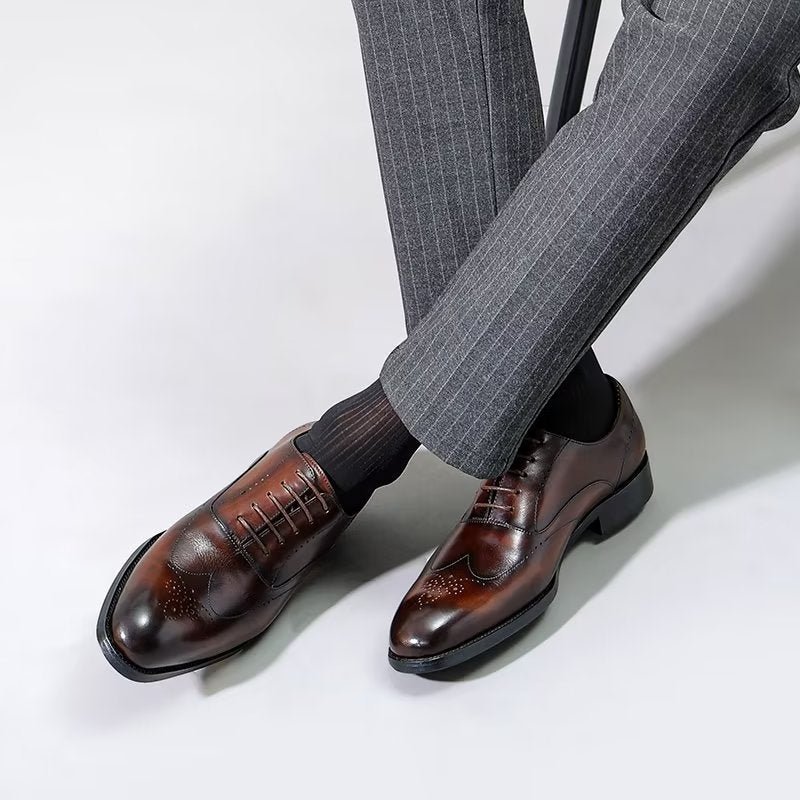 Formele Schoenen Heren Elegante Oxford-schoenen - Koffie