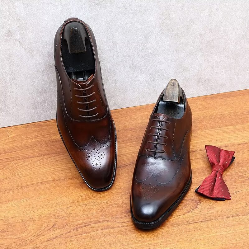 Formele Schoenen Heren Elegante Oxford-schoenen - Koffie