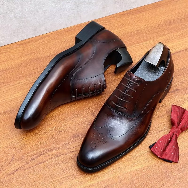 Formele Schoenen Heren Elegante Oxford-schoenen - Koffie