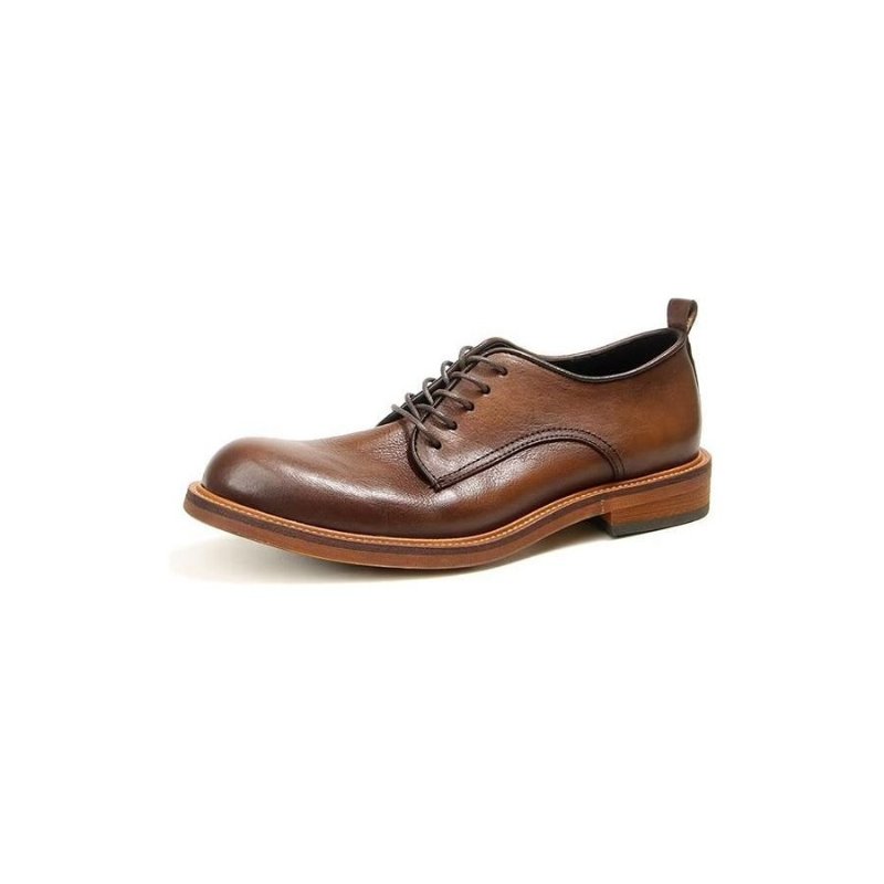 Formele Schoenen Heren Elegante Retro Brogue Lederen Oxford-schoenen - Bruin