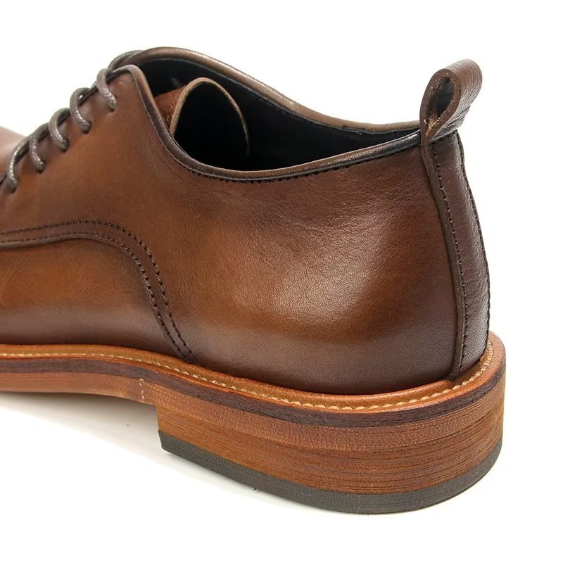 Formele Schoenen Heren Elegante Retro Brogue Lederen Oxford-schoenen - Bruin