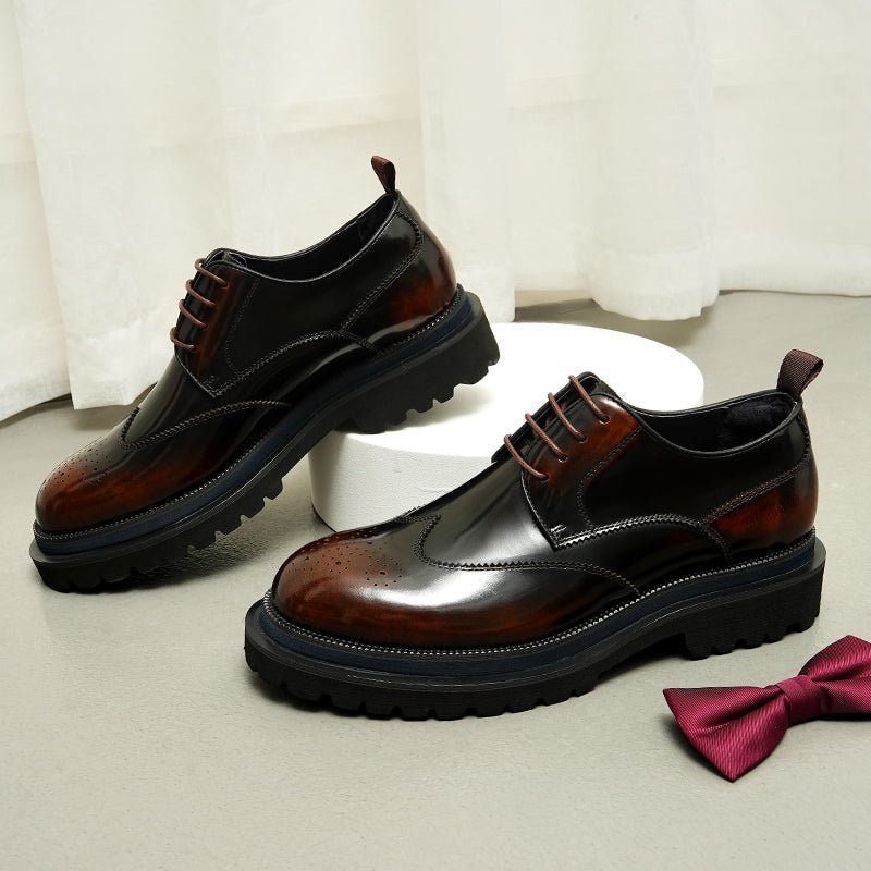 Formele Schoenen Heren Exotische Brogue-veterschoenen - Koffie