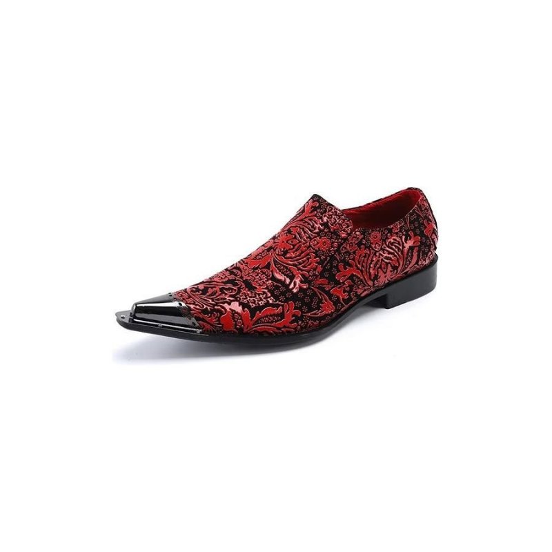 Formele Schoenen Heren Exotische Luxe Instappers Leer Elegante Kleding - Rood