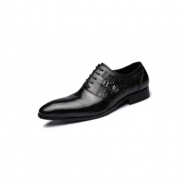 Formele Schoenen Heren Exotische Oxford-brogue-casual Met Veters