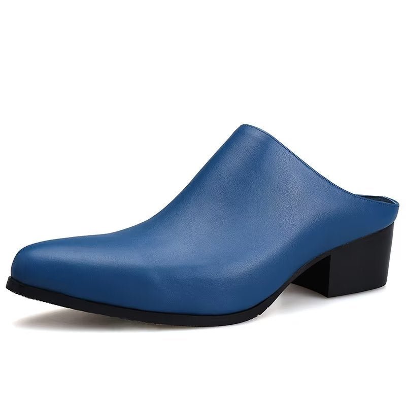 Formele Schoenen Heren Instappers Met Puntige Neus - Blauw