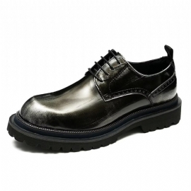 Formele Schoenen Heren Koeienhuid Elegantie Veterschoenen Luxe Nette