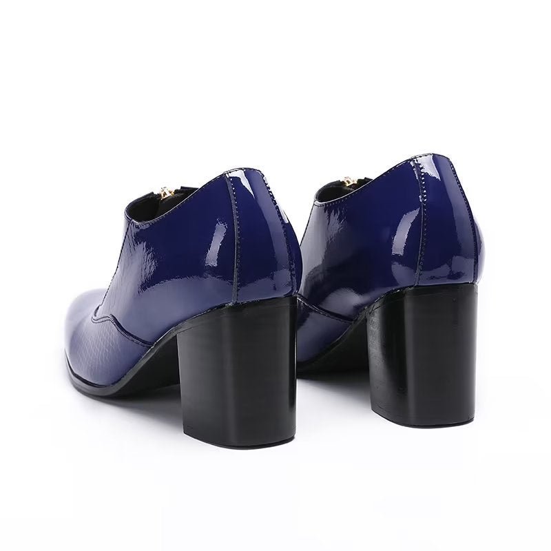 Formele Schoenen Heren Lederen Instappers - Blauw