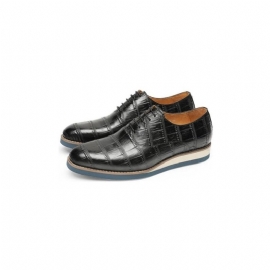 Formele Schoenen Heren Leren Alligator-platform Brogue-schoenen