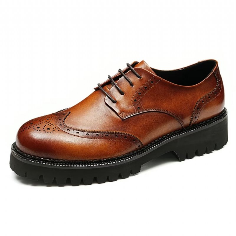 Formele Schoenen Heren Leren Jurk Majestic - Bruin