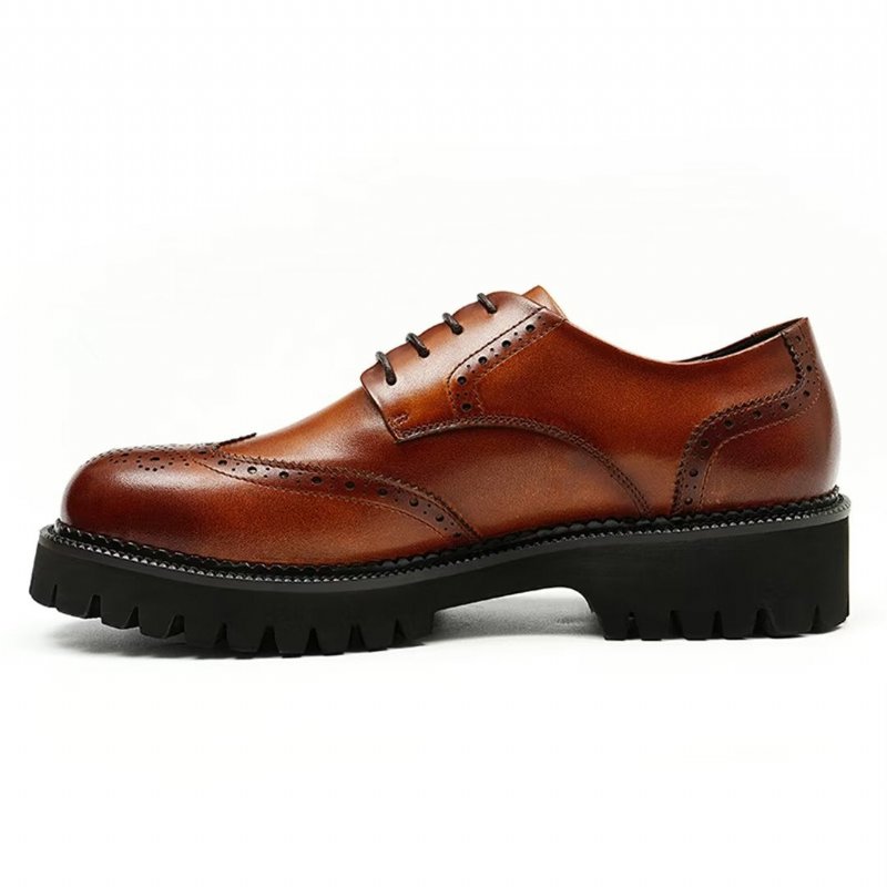 Formele Schoenen Heren Leren Jurk Majestic - Bruin