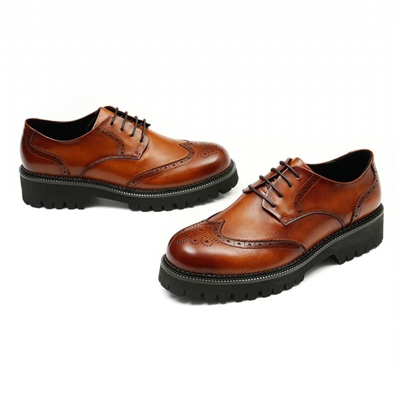 Formele Schoenen Heren Leren Jurk Majestic - Bruin