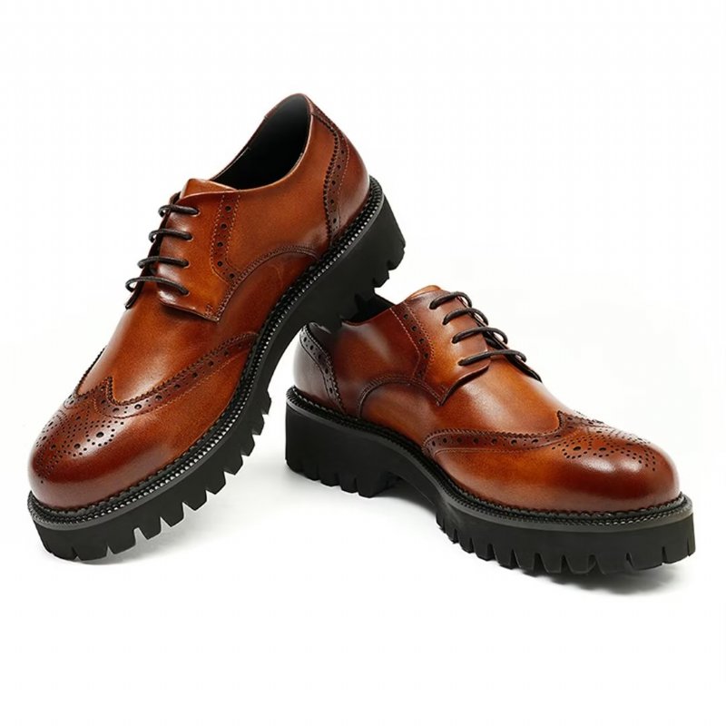 Formele Schoenen Heren Leren Jurk Majestic - Bruin