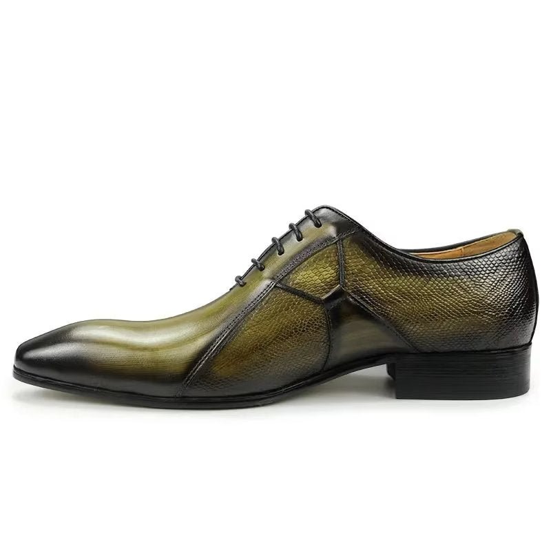 Formele Schoenen Heren Luxe Leer Chic Weelderige Bruidsbrogues - Groente