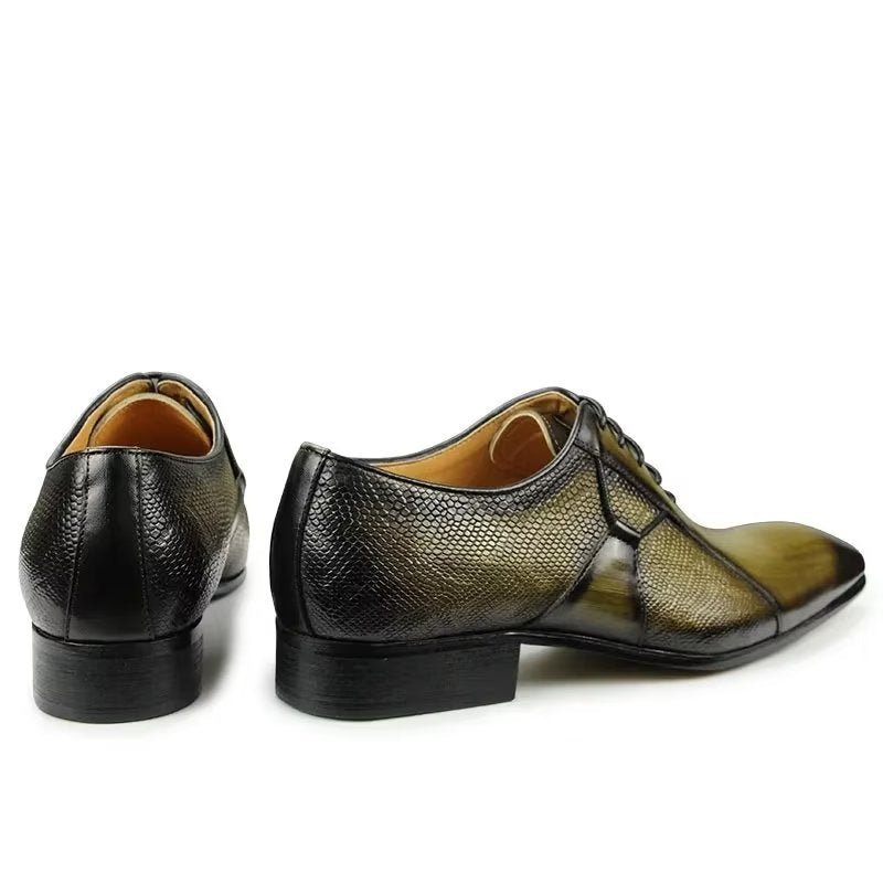 Formele Schoenen Heren Luxe Leer Chic Weelderige Bruidsbrogues - Groente