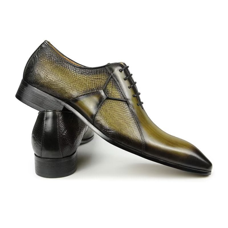 Formele Schoenen Heren Luxe Leer Chic Weelderige Bruidsbrogues - Groente