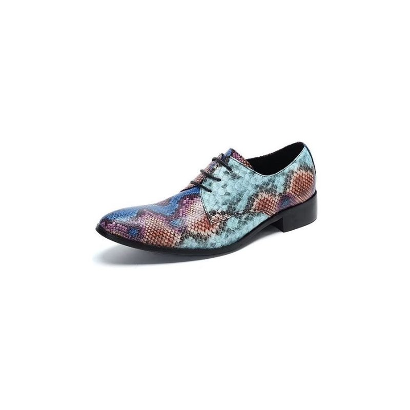 Formele Schoenen Heren Luxe Nette Derbyschoenen Met Exotisch Patroon