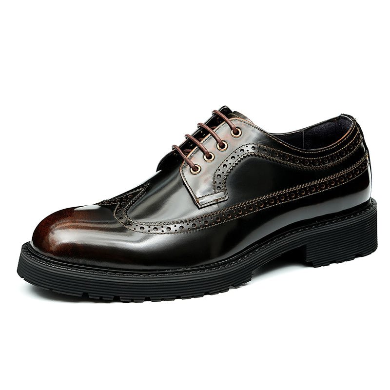 Formele Schoenen Heren Luxe Oxford Brogue-schoenen - Koffie