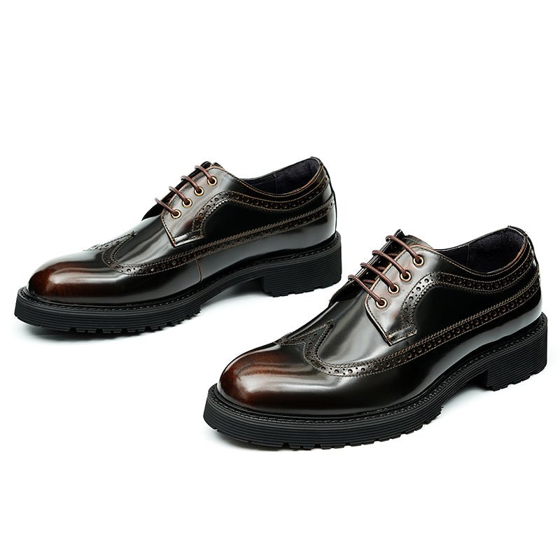 Formele Schoenen Heren Luxe Oxford Brogue-schoenen - Koffie