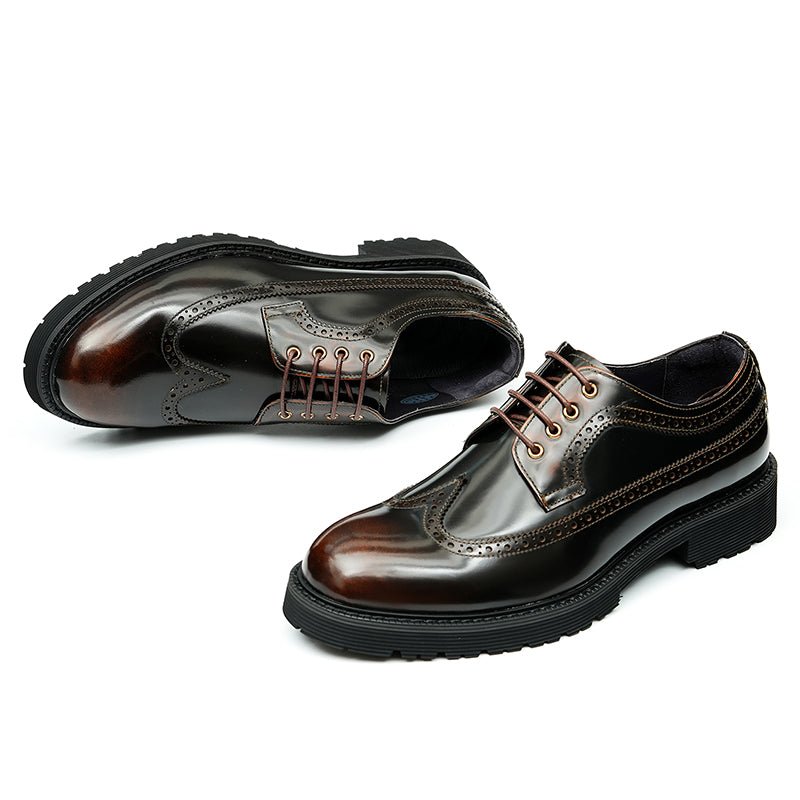 Formele Schoenen Heren Luxe Oxford Brogue-schoenen - Koffie