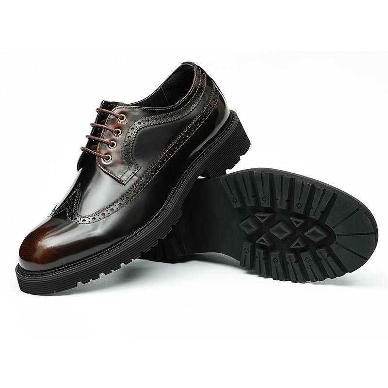 Formele Schoenen Heren Luxe Oxford Brogue-schoenen - Koffie