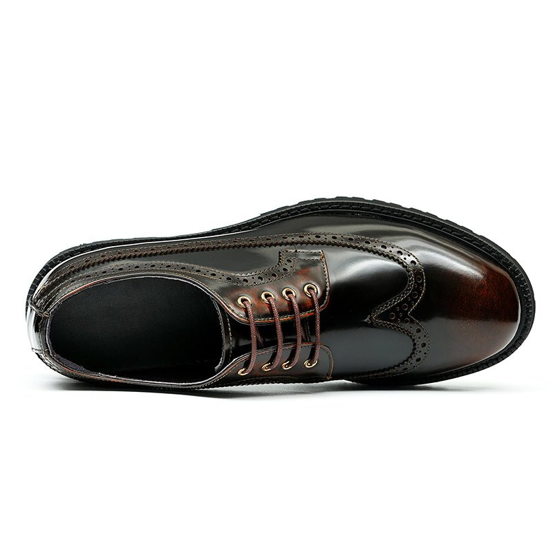 Formele Schoenen Heren Luxe Oxford Brogue-schoenen - Koffie