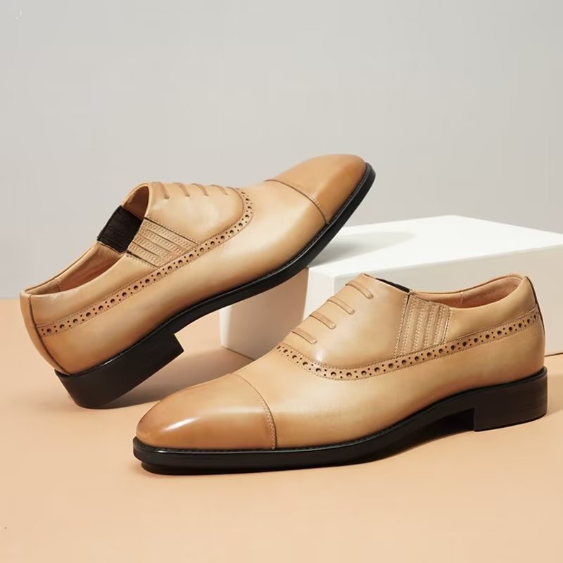 Formele Schoenen Heren Oxford-casual Met Veters - Bruin